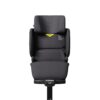Adjustable AXKID Up booster seat in grey, shown in upright position for growing kids.