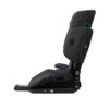 Side profile of AXKID Up high back booster in grey with side-impact protection and ISOFIX.