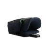 Folded Axkid Up booster car seat in Glacier Lake Blue for compact transport and easy storage.