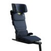 Axkid Up high back booster with adjustable recline and deep blue fabric for stylish safety.