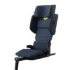 Full-height Axkid Up booster seat in Glacier Lake Blue showing leg support and cushioned armrests.