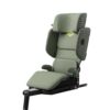 Green Axkid Up booster seat with high backrest, armrests, and Isofix attachment system.