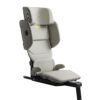 Axkid Up high back booster car seat in Beachgrass Beige with adjustable ergonomic headrest.