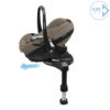Maxi-Cosi Pebble 360 Pro2 baby car seat with SlideTech base for easy in-and-out car access.
