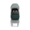 Silver Cross Clic 2 Footmuff configured on pushchair in conifer (Forest Green) Front view