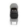 Silver Cross Clic 2 Footmuff configured on pushchair in Space (All black) Front view
