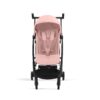 Front view of Cybex Libelle stroller in Candy Pink featuring padded seat, five-point harness, and modern styling.