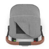 Top view of Greyson UPPAbaby MINU V3 stroller showing peekaboo mesh window and leather handle.