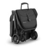 Jake UPPAbaby MINU V3 stroller folded with carry handle on top for easy transport.