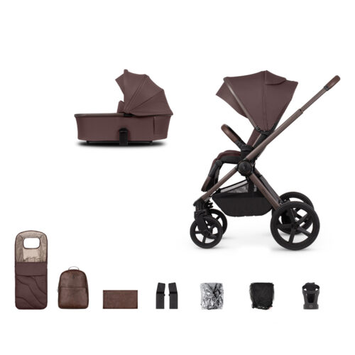 Venicci Upline 2 SE Pushchair & Carrycot with Accessories – Burgundy