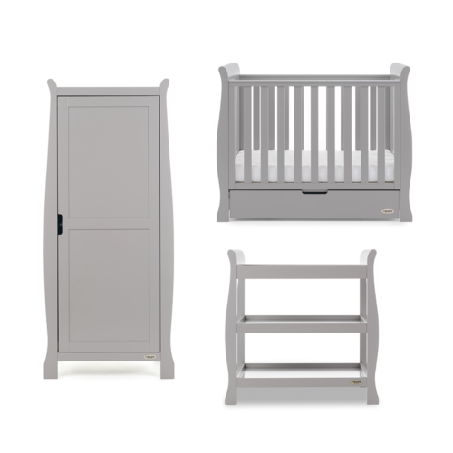 Obaby Stamford Space Saver 3 Piece Room Set Warm Grey