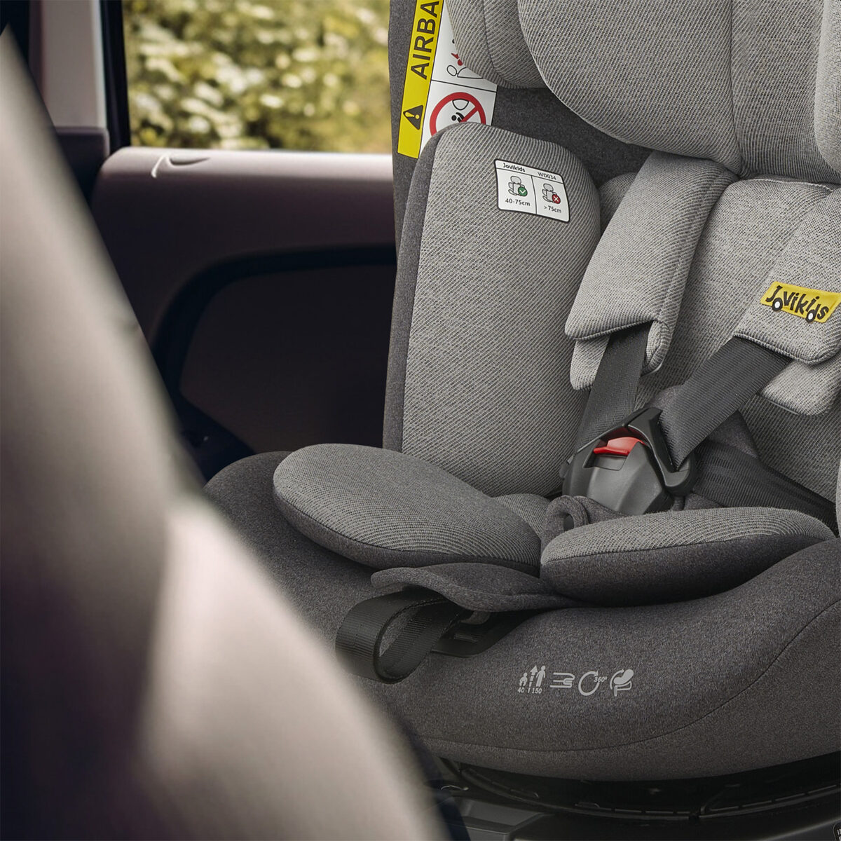 Jovikids Ranger 360° Swivel i-Size Car Seat 40-150cm in Grey 17