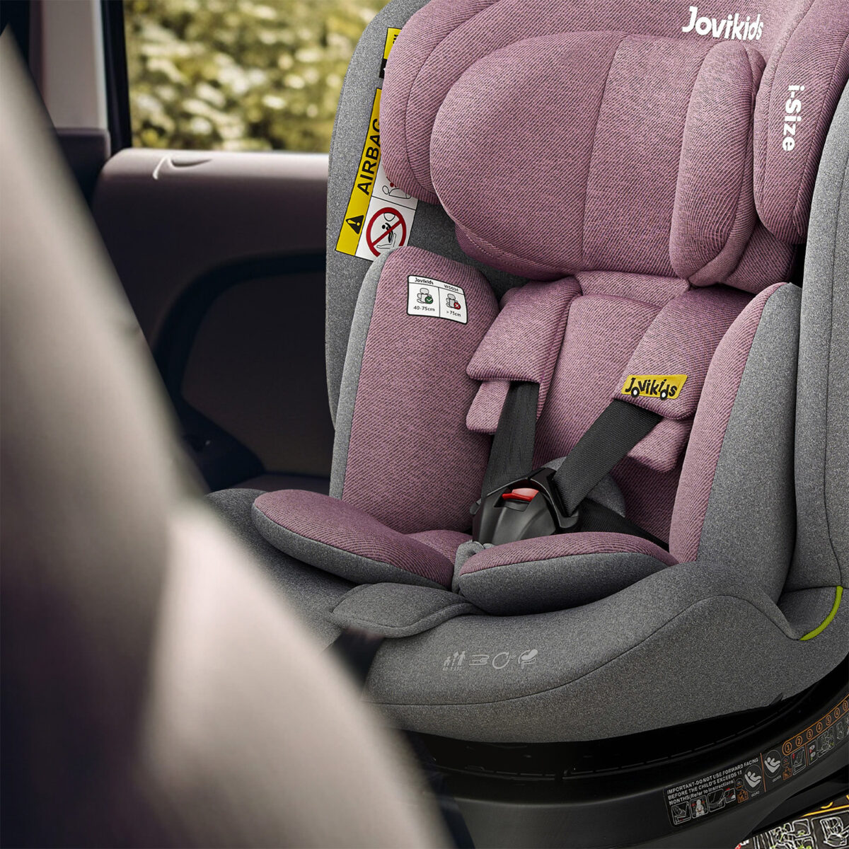 Jovikids Ranger 360° Swivel i-Size Car Seat 40-150cm in Pink 13