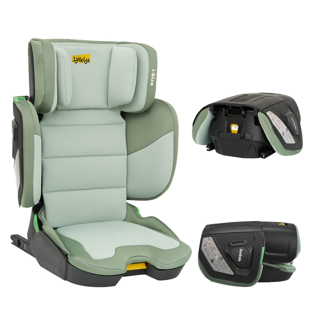 Jovikids Rober Portable Highback Booster i-Size 100–150cm in Green 16