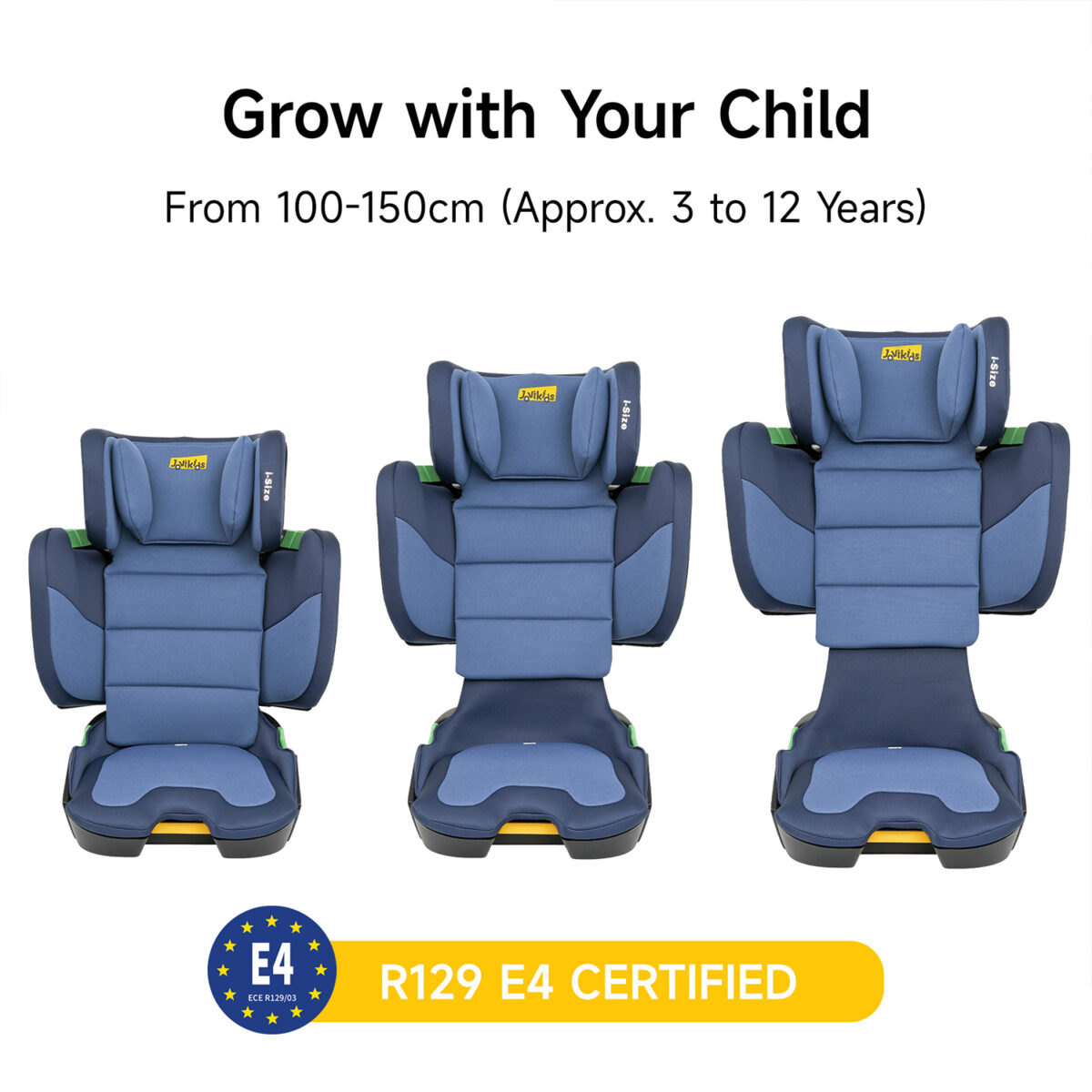 Jovikids Rober Portable Highback Booster i-Size 100–150cm in Blue 12