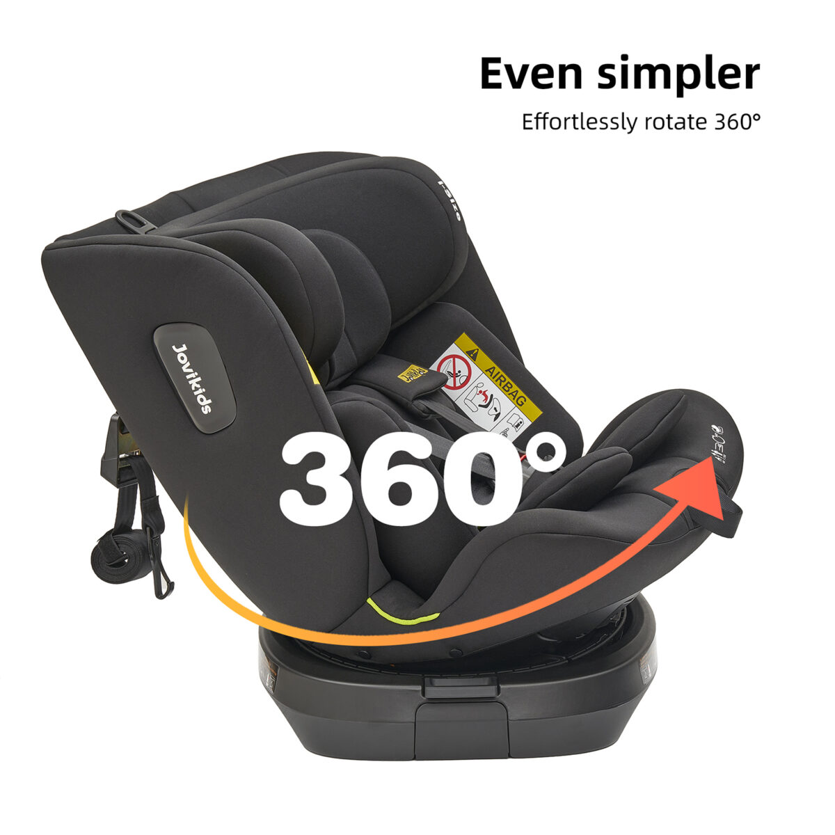Jovikids Ranger TT 360° Swivel i-Size Car Seat 40–150cm in Black 10