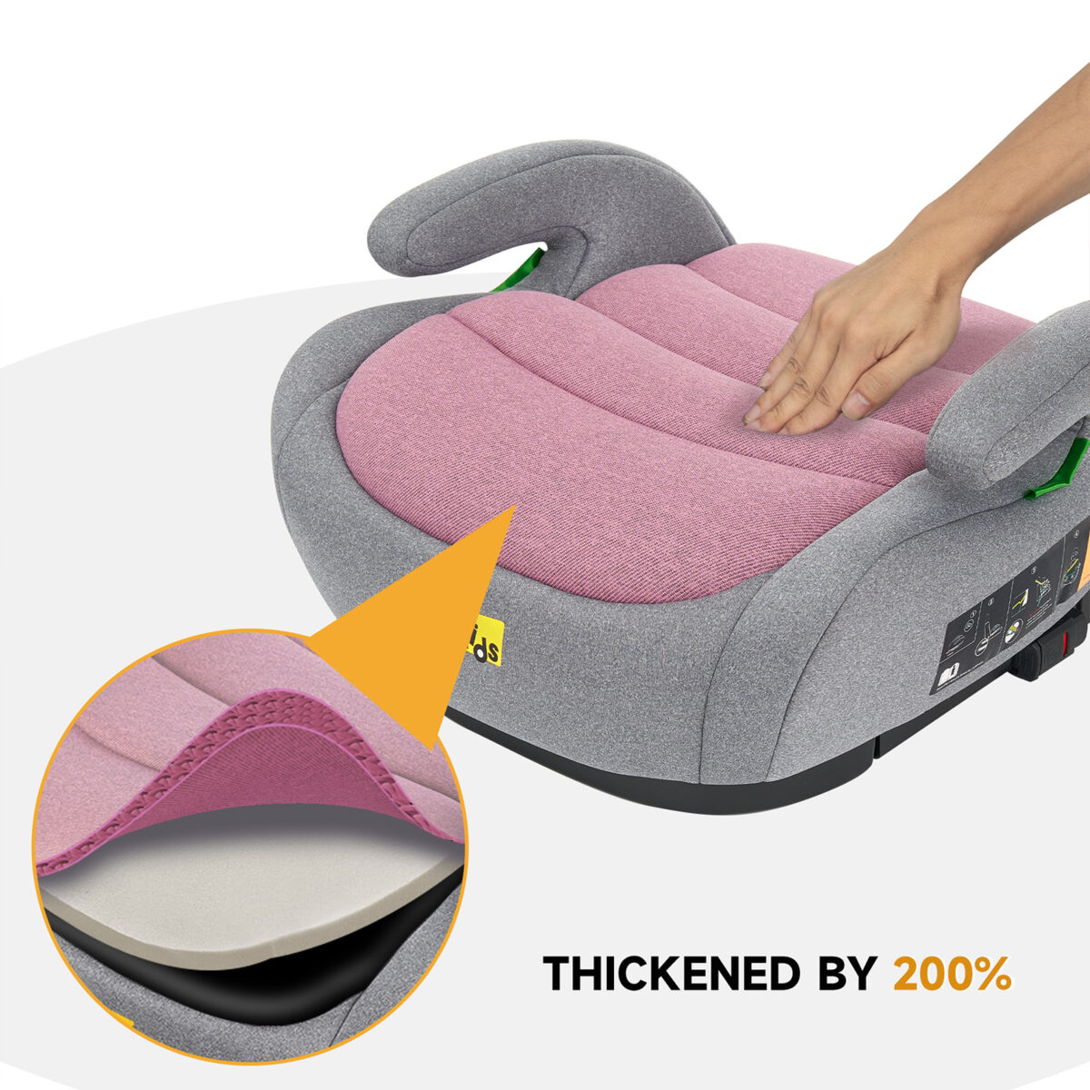 Jovikids OHHO Portable Booster i-Size 125–150cm in Pink 10