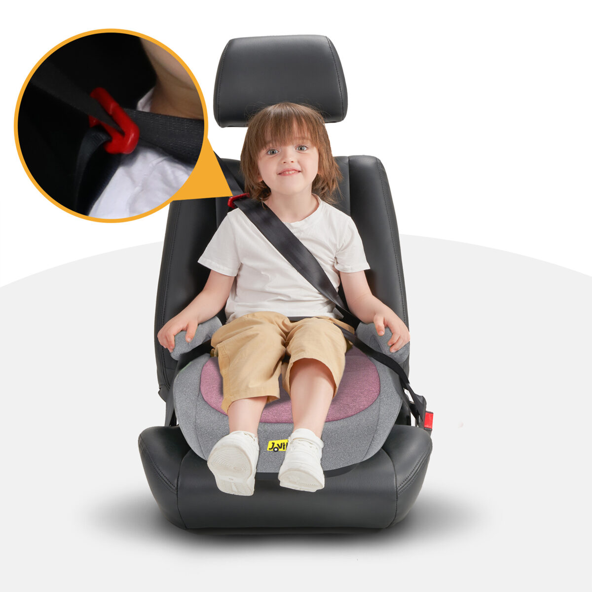 Jovikids OHHO Portable Booster i-Size 125–150cm in Pink 8