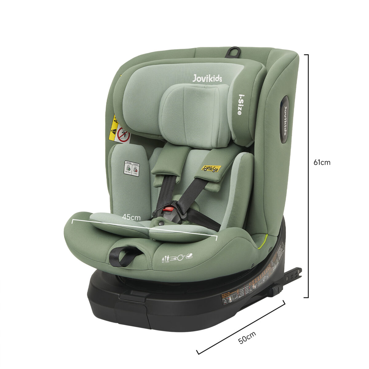 Jovikids Ranger TT 360° Swivel i-Size Car Seat 40–150cm in Green 2