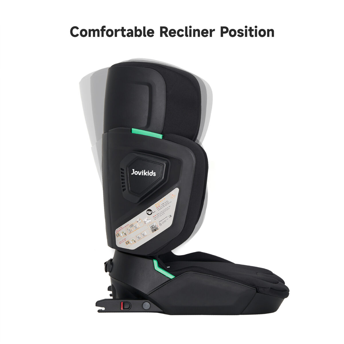 Jovikids Rober Portable Highback Booster i-Size 100–150cm in Black 2