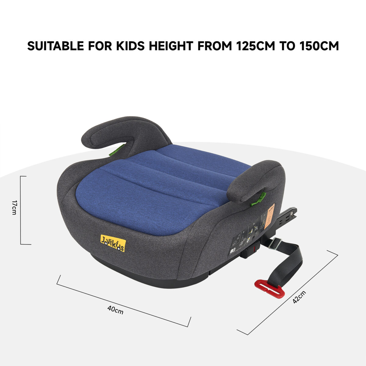 Jovikids OHHO Portable Booster i-Size 125–150cm in Blue 9
