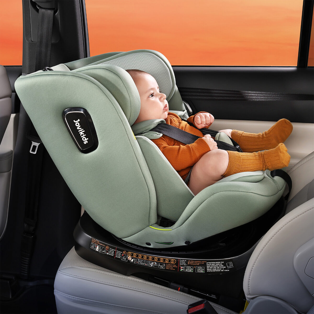 Jovikids Ranger TT 360° Swivel i-Size Car Seat 40–150cm in Green 15