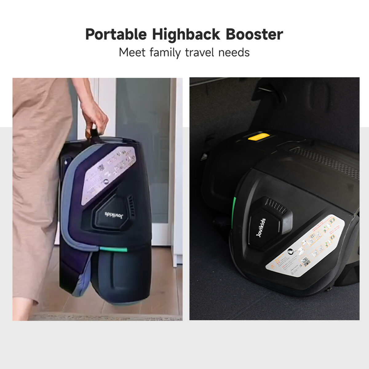 Jovikids Rober Portable Highback Booster i-Size 100–150cm in Blue 17