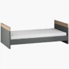 Little Acorns Burlington 2 Piece Nursery Furniture Set with Cot Bed and Dresser - Anthracite Grey & Oak 7