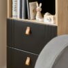 CuddleCo Rafi Bookcase – Oak & Black 2