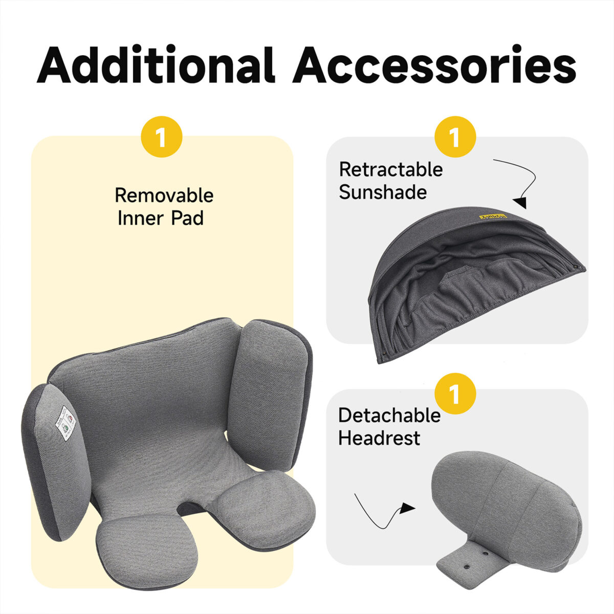 Jovikids Ranger 360° Swivel i-Size Car Seat 40-150cm in Grey 10