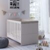 Little Acorns Burlington 3 Piece Nursery Furniture Set with Cot Bed, Dresser and Wardrobe - Cashmere & Grey Ash 5