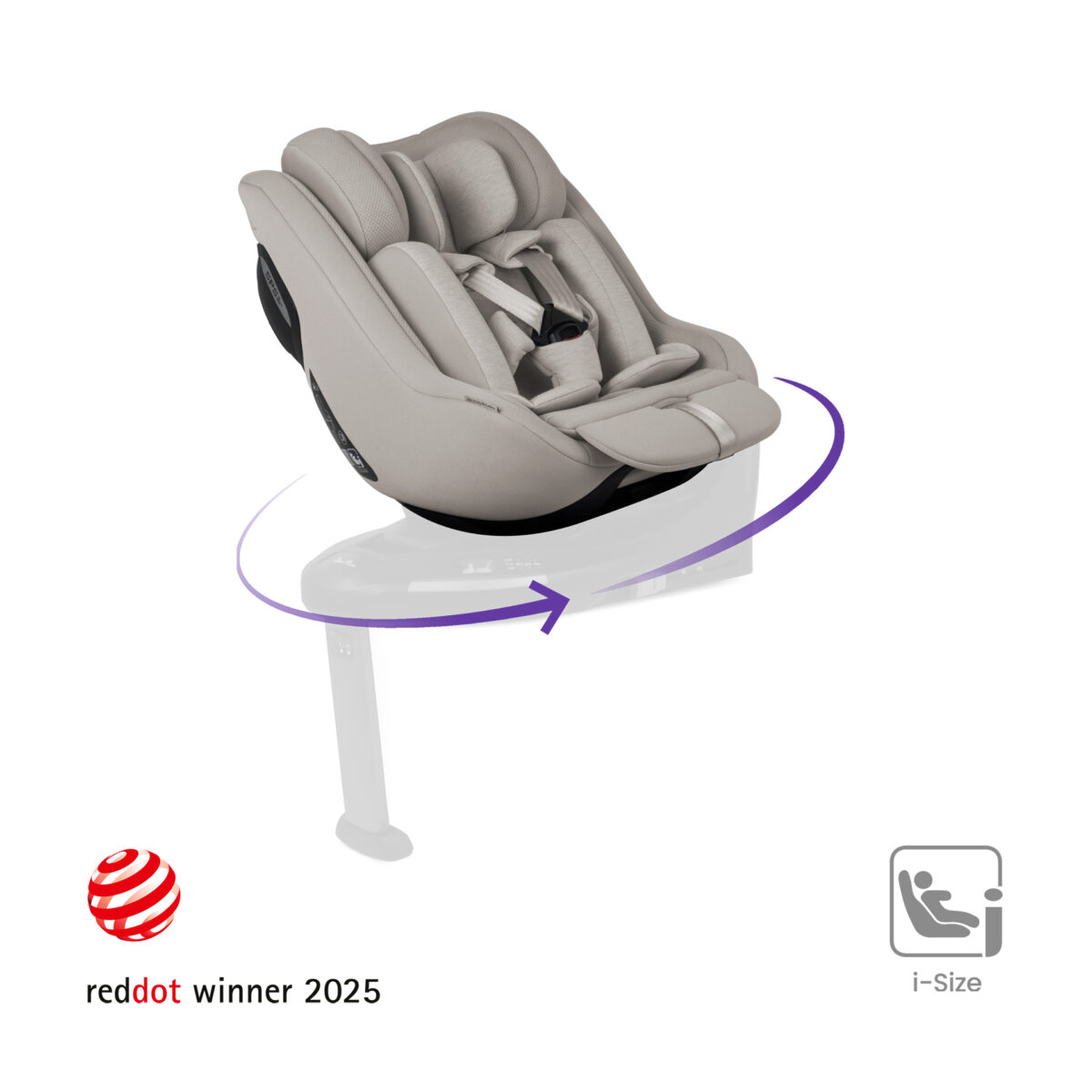 Silver Cross Approach 360 Car Seat with ISOFIX Base in natural taupe 3