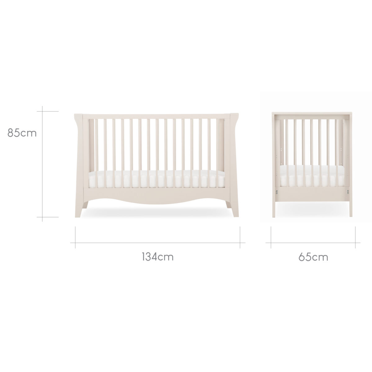 CuddleCo Clara Mini 2 Piece Nursery Furniture Set – Cashmere 3