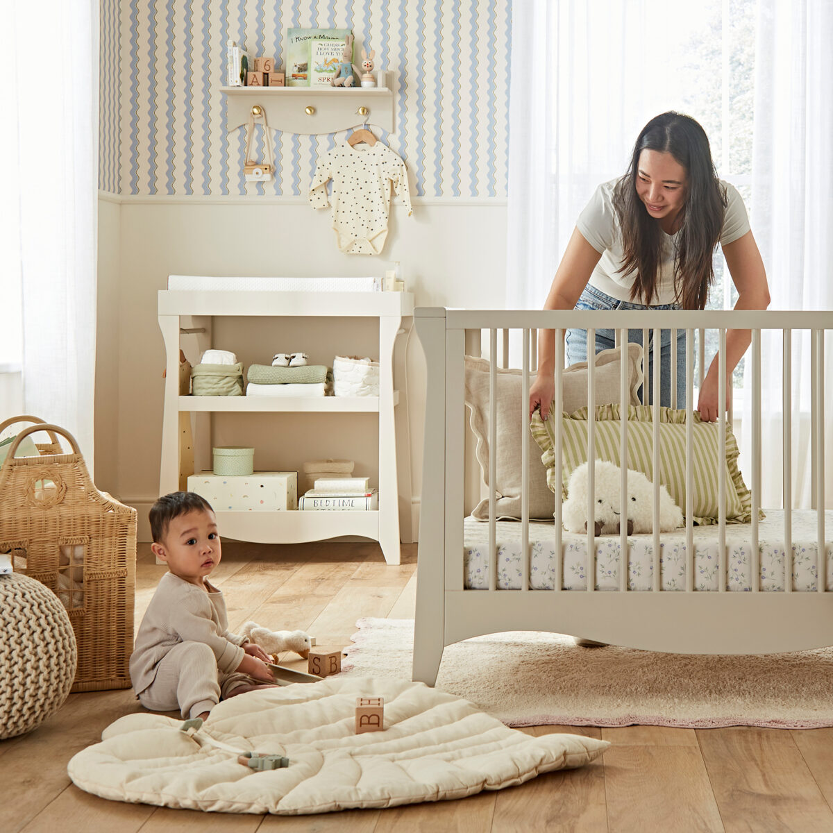 CuddleCo Clara Mini 2 Piece Nursery Furniture Set – Cashmere 10