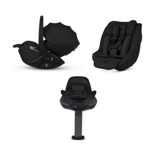 Silver Cross Glide Infant Carrier and Approach 360 & ISOFIX Base – Iconic Black