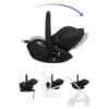 Silver Cross Glide Infant Carrier and Approach 360 & ISOFIX Base – Iconic Black 6