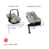 Silver Cross Glide Infant Carrier & Approach Plus 360 with ISOFIX Base in Natural Taupe 4