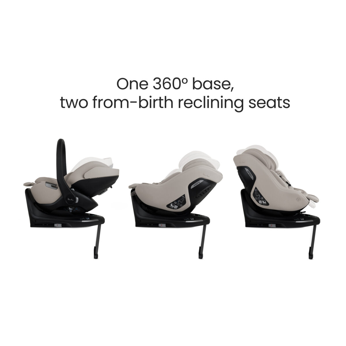 Silver Cross Glide Infant Carrier & Approach Plus 360 with ISOFIX Base in Natural Taupe 5
