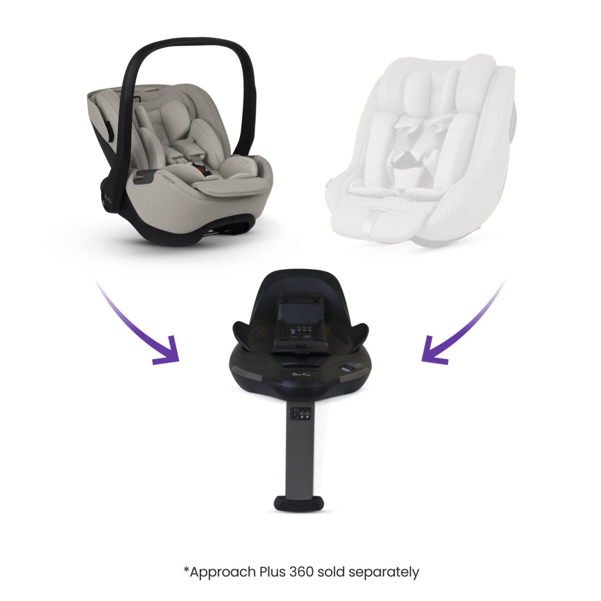 Silver Cross Glide Plus 360 Infant Car Seat & Base Plus 360 Natural Taupe 8