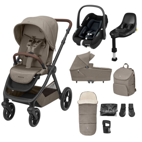 Maxi Cosi Oxford+ Select bundle with Pebble S Car Seat & Base - Twillic truffle