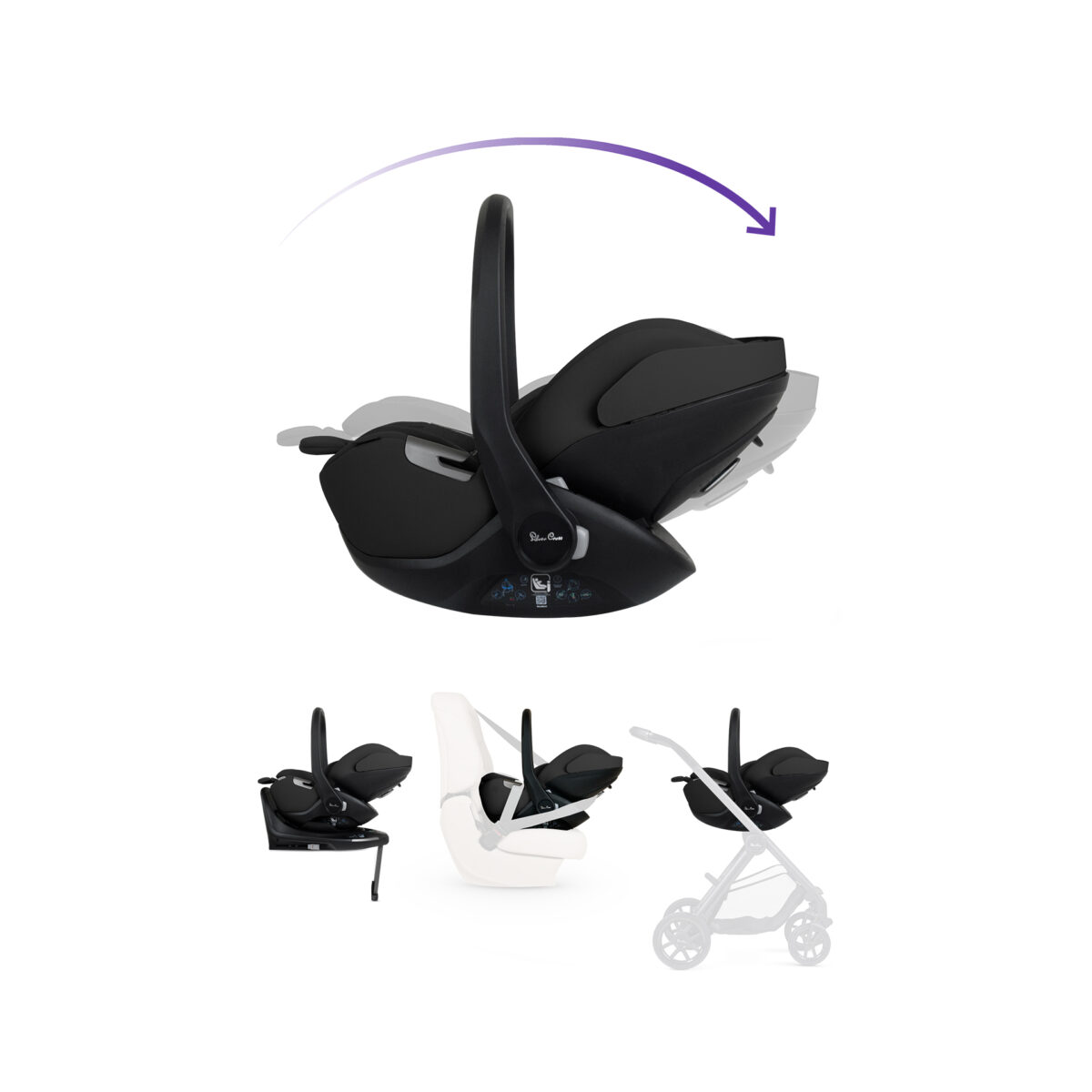 Silver Cross Reef 2 Special Edition Ultimate 360 Car Seat Bundle with Glide Plus 360 Car Seat & ISOFIX Base - Espresso 2