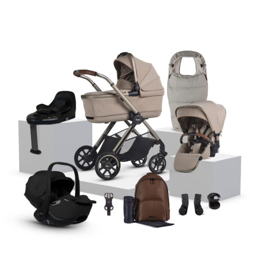 Silver Cross Reef 2 Special Edition Ultimate 360 Car Seat Bundle with Glide Plus 360 Car Seat & ISOFIX Base - Frappe
