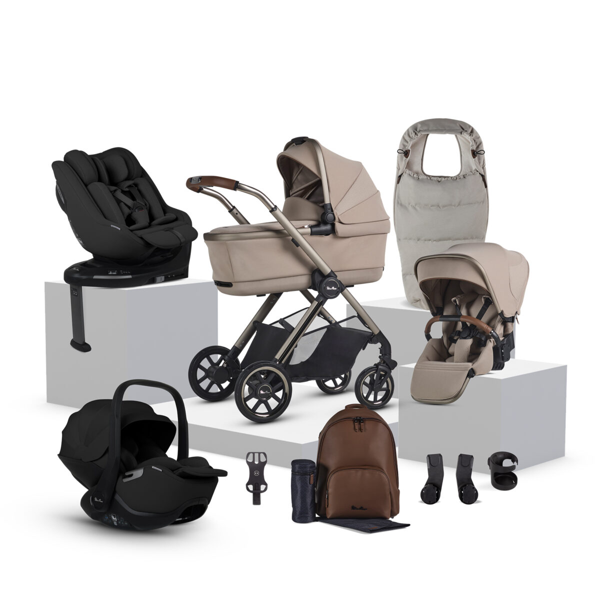 Silver Cross Reef 2 Special Edition Ultimate 360 Family Bundle with Glide Plus 360, Approach Plus 360 & Plus 360 Base - Frappe