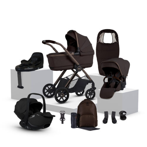 Silver Cross Reef 2 Special Edition Ultimate 360 Car Seat Bundle with Glide Plus 360 Car Seat & ISOFIX Base - Ganache