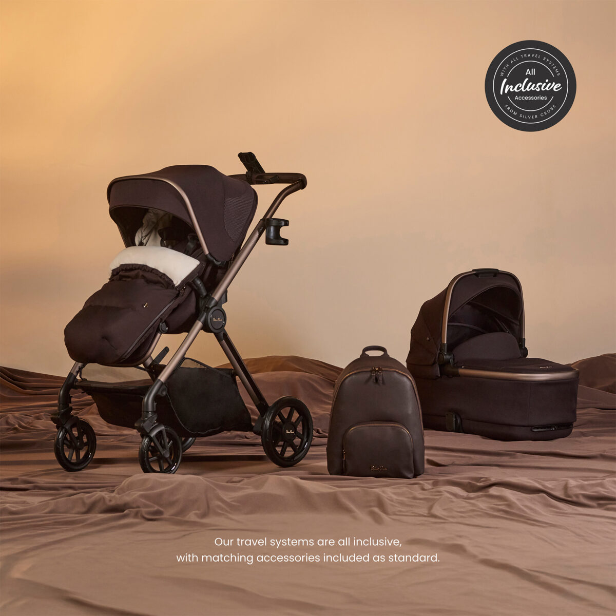 Silver Cross Reef 2 Special Edition Ultimate 360 Family Bundle with Glide Plus 360, Approach Plus 360 & Plus 360 Base - Ganache 6