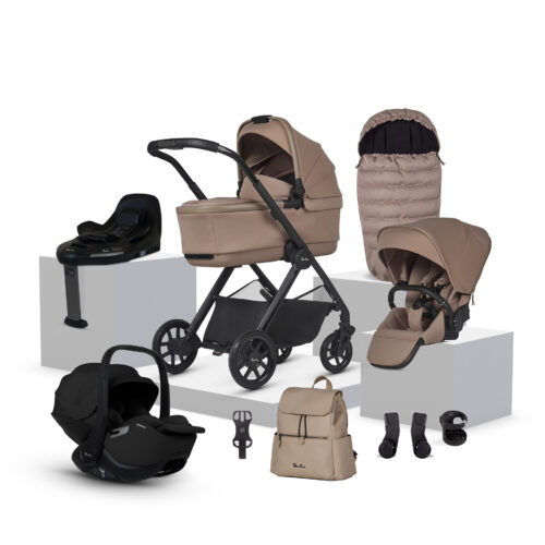 Silver Cross Reef 2 Ultimate 360 Car Seat Bundle with Glide Plus 360 Car Seat & ISOFIX Base - Mocha