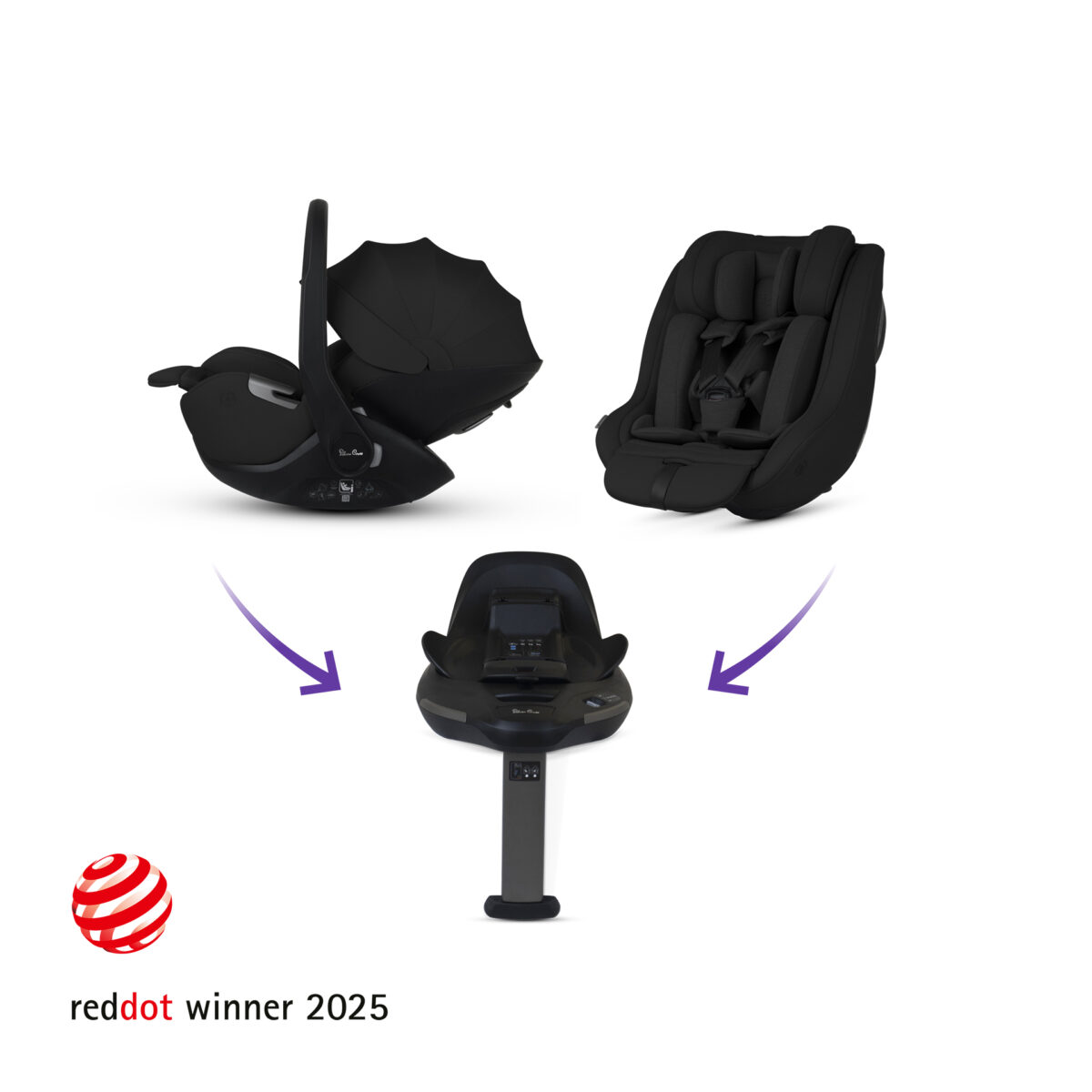 Silver Cross Reef 2 Ultimate 360 Family Bundle with Glide Plus 360, Approach Plus 360 & Plus 360 ISOFIX Base - Mocha 5