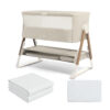 Mamas & papas lua bedside crib fawn with sheets bundle
