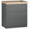 Little Acorns Burlington Dresser & Changing Unit Anthracite Grey & Oak 1