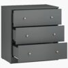 Little Acorns Burlington Dresser & Changing Unit Anthracite Grey & Oak 2